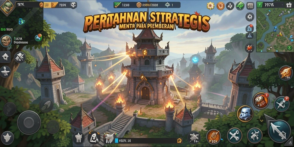 Gameplay seru dan menantang dari game Tower Defense 797K.