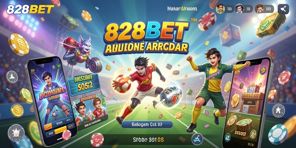 Screenshot gameplay 828BET menampilkan aksi seru di arena Arcade.