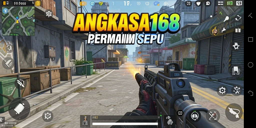 Screenshot menunjukkan aksi mendebarkan dalam gameplay ANGKASA168.