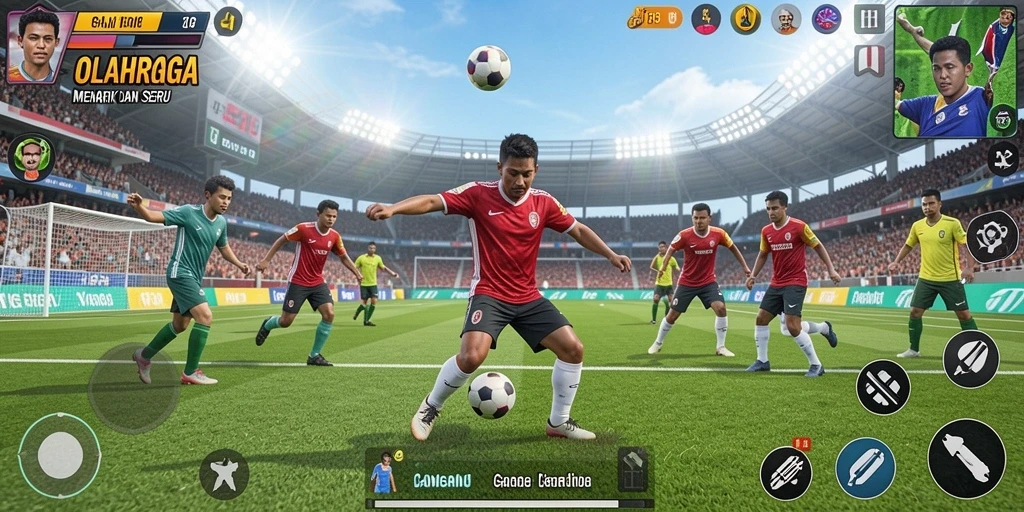 Tampilan gameplay F08 yang menegangkan dalam setiap pertandingan olahraga.