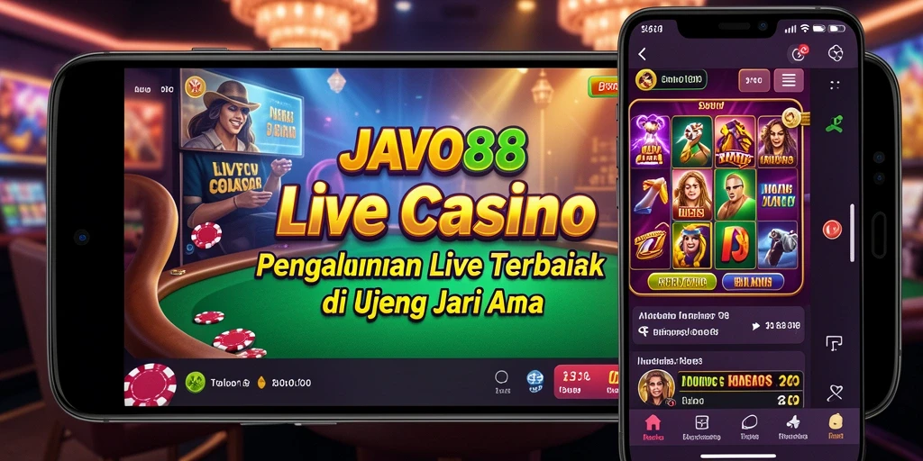 Screenshot utama JAVO88 menampilkan dealer profesional dan tabel permainan menarik.