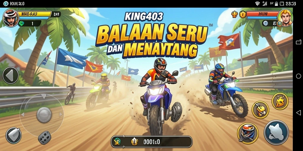 Gameplay seru dengan aksi balapan yang mendebarkan.