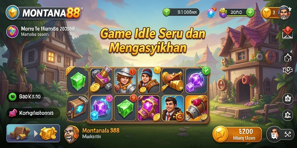 Screenshot gameplay MONTANA88 menunjukkan aksi mengumpulkan sumber daya yang mengasyikkan.