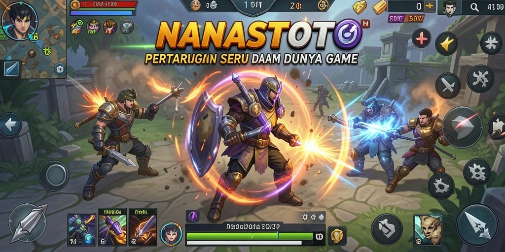 Tampilan gameplay NANASTOTO yang mendebarkan dalam aksi pertarungan.