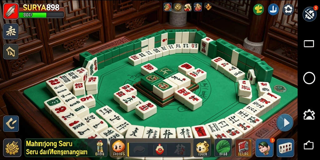 Screenshot utama SURYA898 menampilkan gameplay Mahjong yang menarik dan menantang.