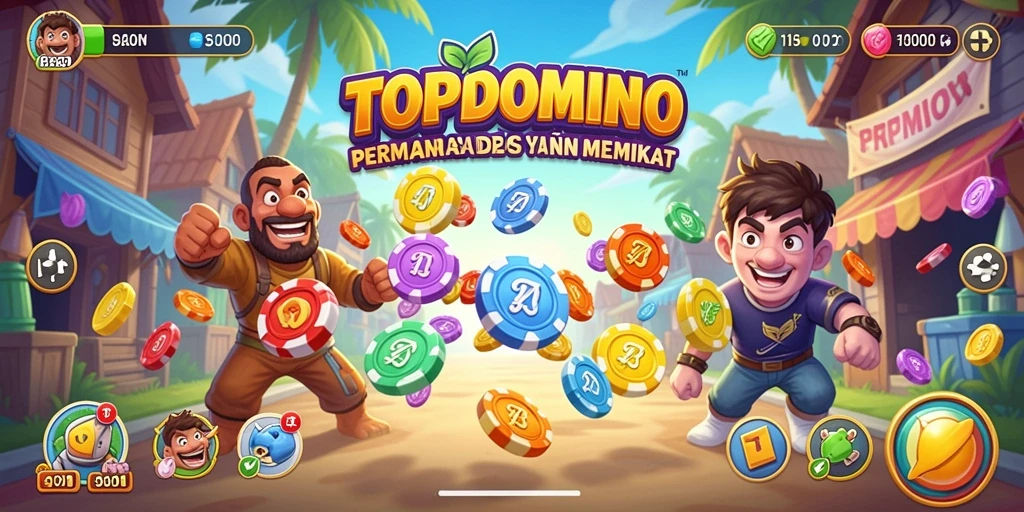 Tampilan gameplay seru di TOPDOMINO yang menantang.